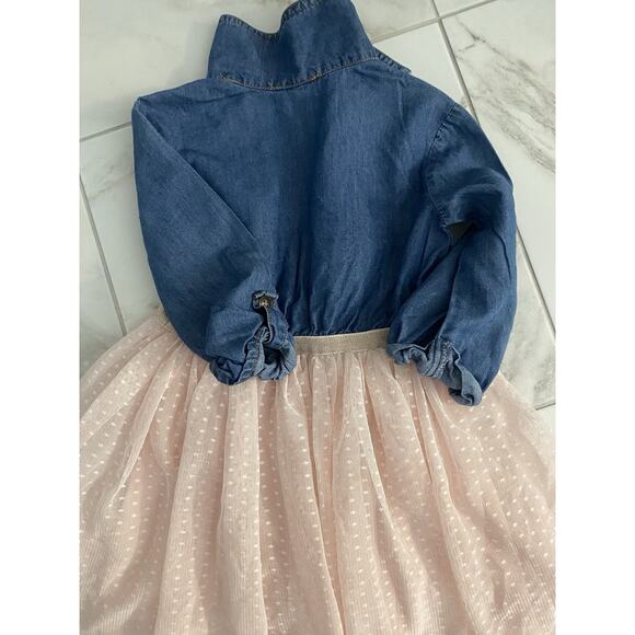 Pink Violet Dress Girls sz 3T Denim And Pink - Picture 2 of 7